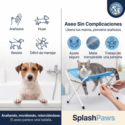 SplashPaws™ Soporte Baño y Aseo de Mascotas