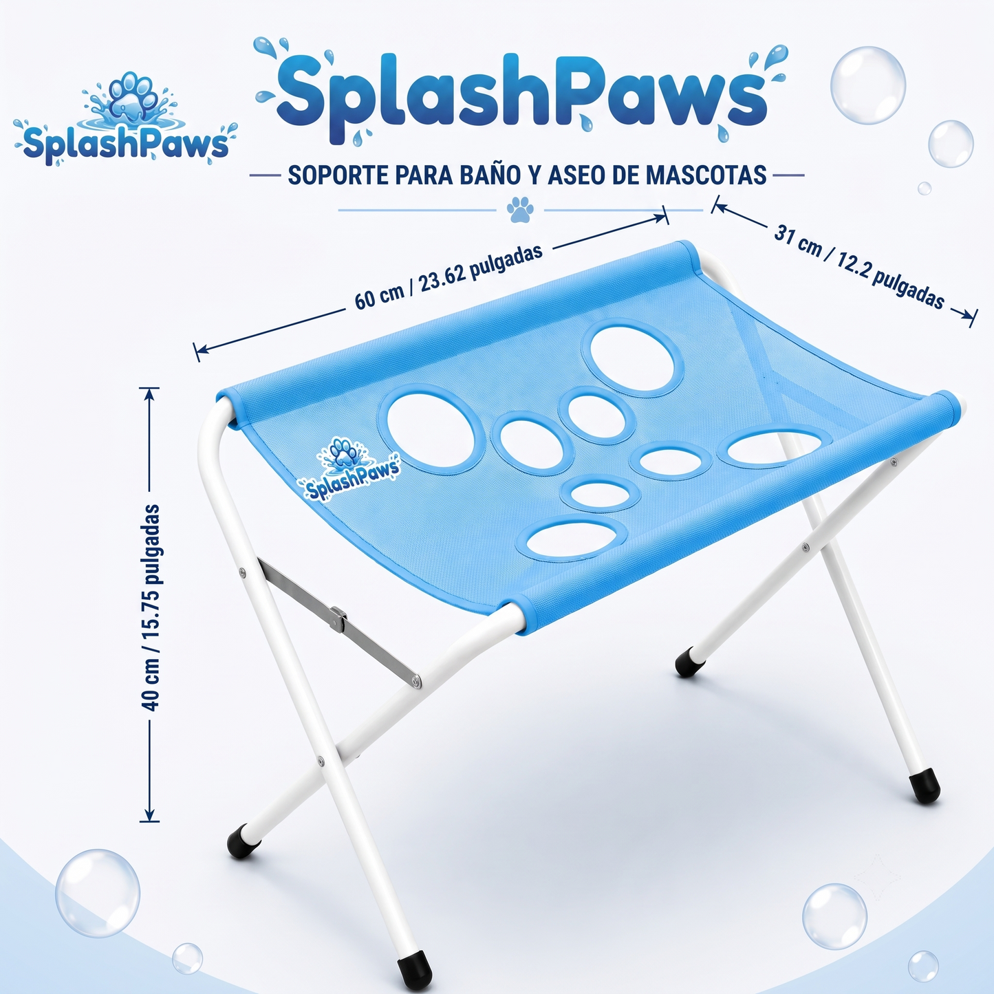 SplashPaws™ Soporte Baño y Aseo de Mascotas